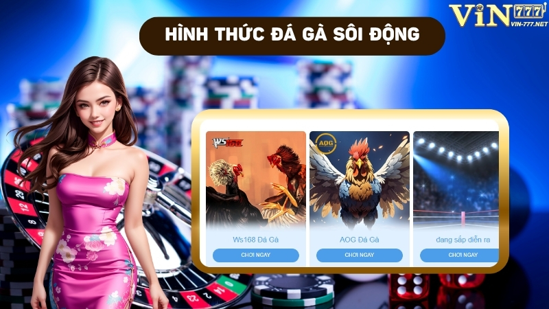 Tham gia Đá gà với nhiều hình thức thi đấu ấn tượng